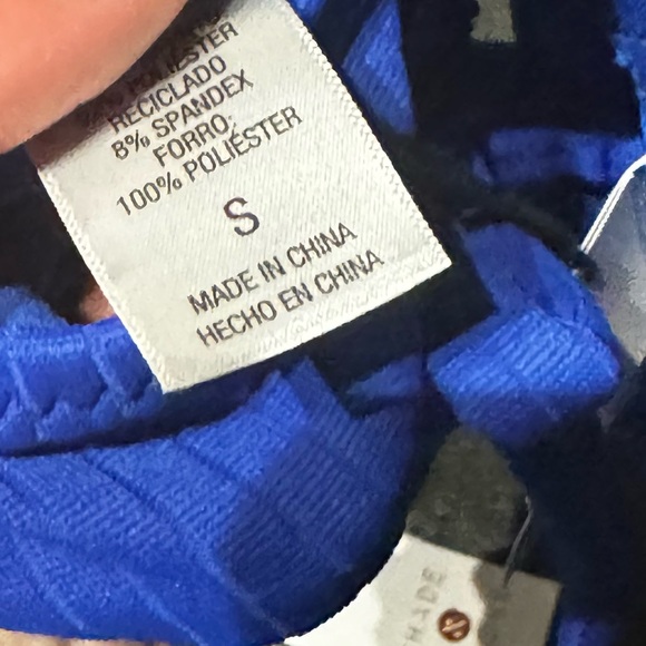 323.SMALL NWT Shade & Shore Women's Tall Triangle Ribbed Bikini Top - Picture 7 of 7